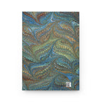 Vintage Italian Marbled Hardcover Journal - Blue and Green