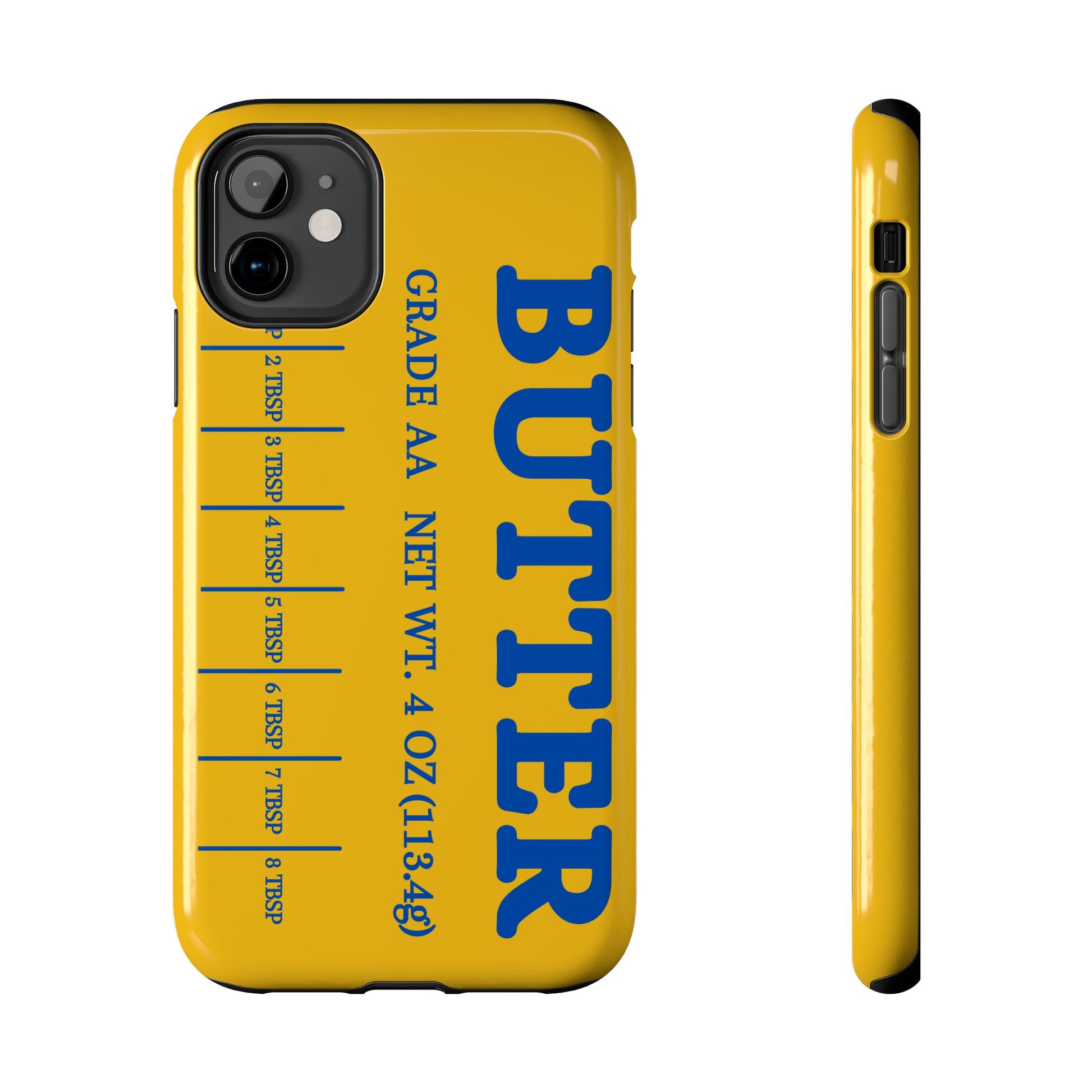 Butter Yellow Tough Phone Cases, Funny iPhone 16 Cover, Protective Case Gift for Techies, Yellow Phone Accessories, Unique Gift for Phone