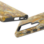 Golden Yellow Marbled Italian Phone Case - Dual Layer - Matte or Glossy