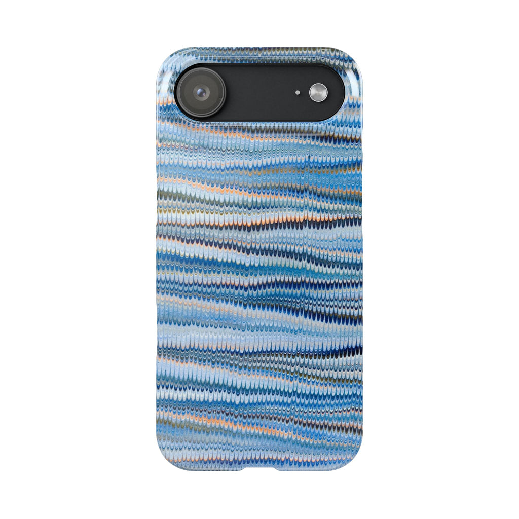 Shades of Blue Italian Marbled Design Phone Case