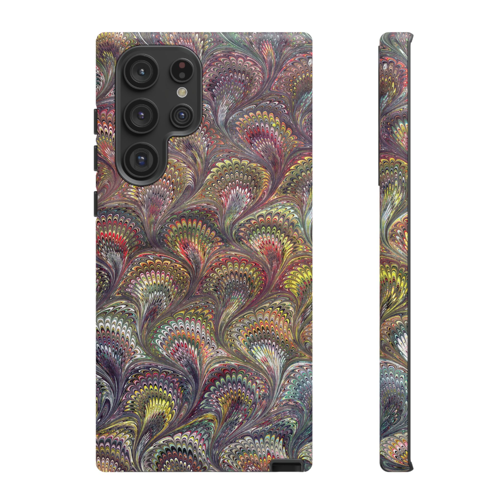 Vintage Marbled Tough Phone Case — Multi-Color iPhone & Android Protection