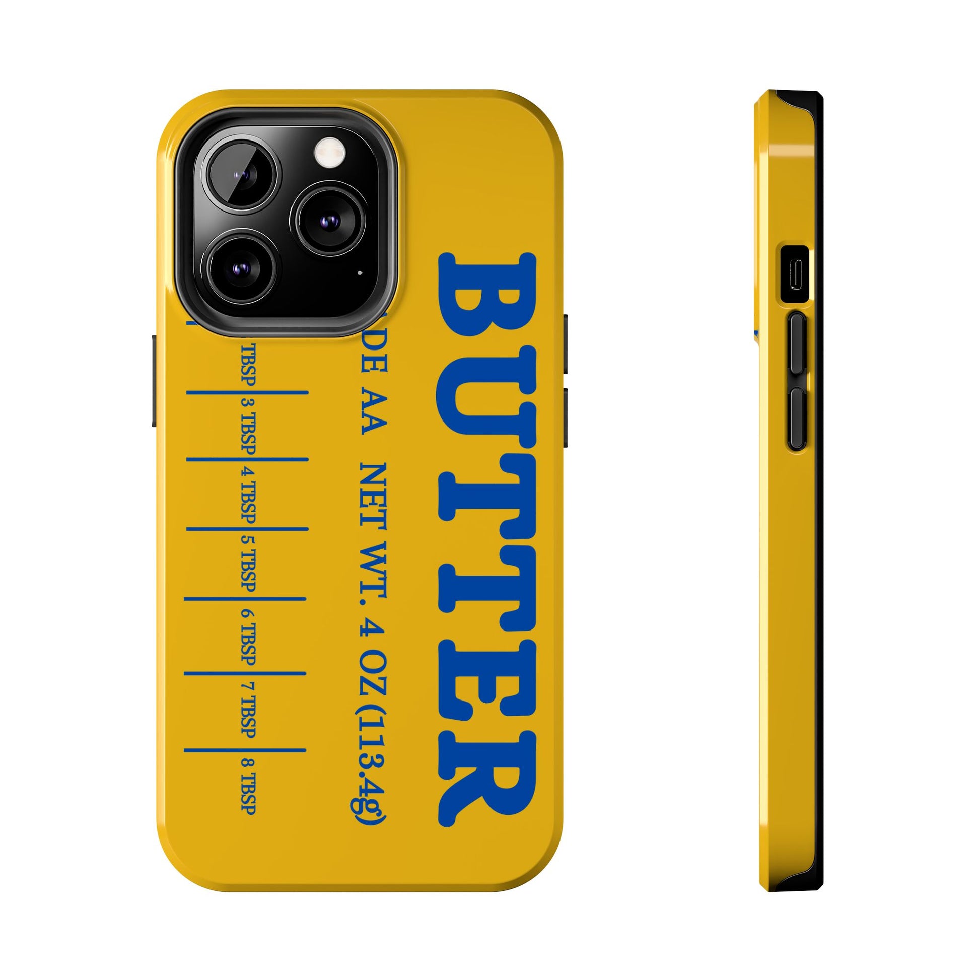 Butter Yellow Tough Phone Cases, Funny iPhone 16 Cover, Protective Case Gift for Techies, Yellow Phone Accessories, Unique Gift for Phone