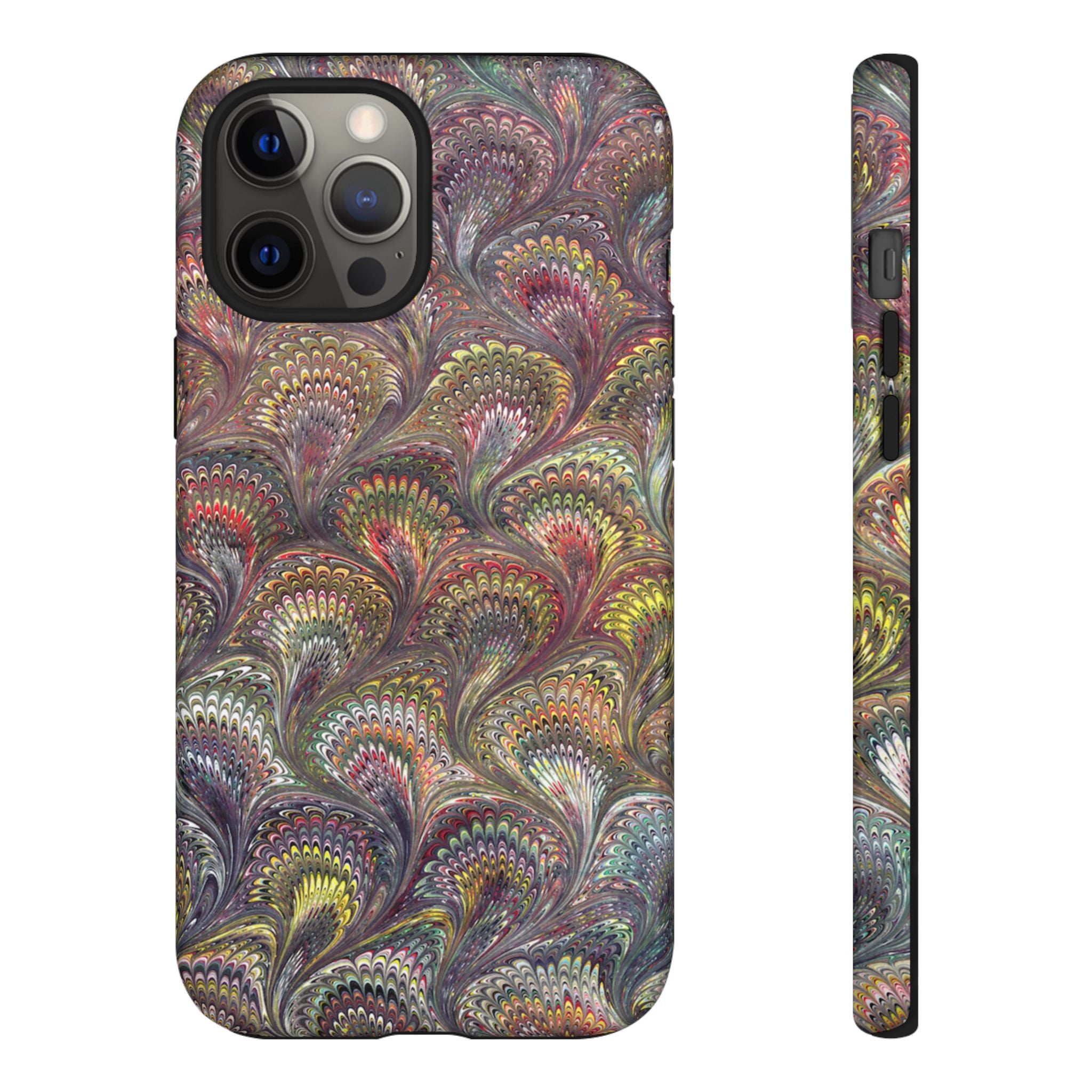 Vintage Marbled Tough Phone Case — Multi-Color iPhone & Android Protection