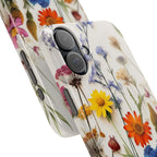 Floral Phone Cases, Slim Protective Cover, Pressed Flowers Design, iPhone 17 Case, Botanical Phone Accessories, Floral Theme Phone Case