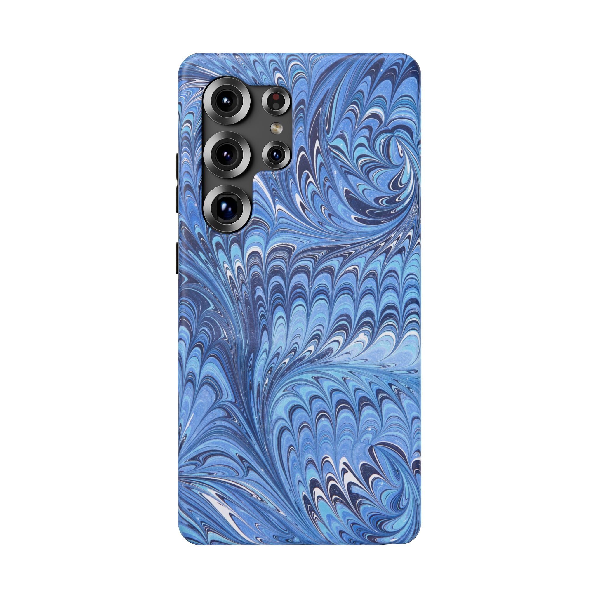 Blue Marbled Swirl Phone Case - Dual Layer Case