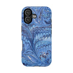 Blues Marbled Magnetic MAG SAFE Double Cover Phone Case