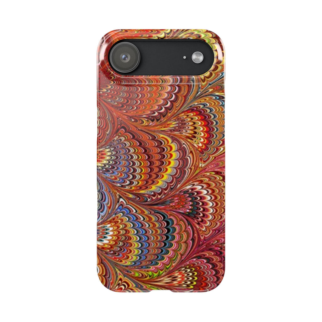 Italian Marbled Design, Red and Blue Pallet