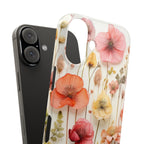 Pink Floral Pressed Flowers - Slim Case