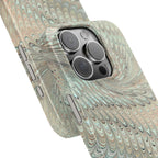 Mint Green + Beige - Marbled Swirl Phone Case - Single Layer Slim Case