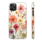 Pink Floral Pressed Flowers - Slim Case