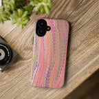 Pink Pastels Feather Marbled Vintage Design iPhone 16 + Samsung + Apple + Google - all models