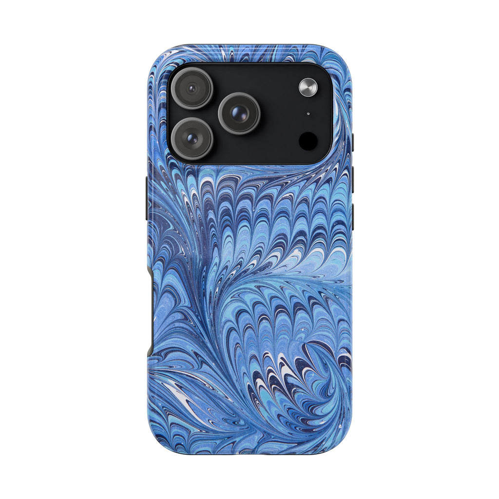 Melody of Blues Italian Swirl Wave Design Dual Layer Phone Case
