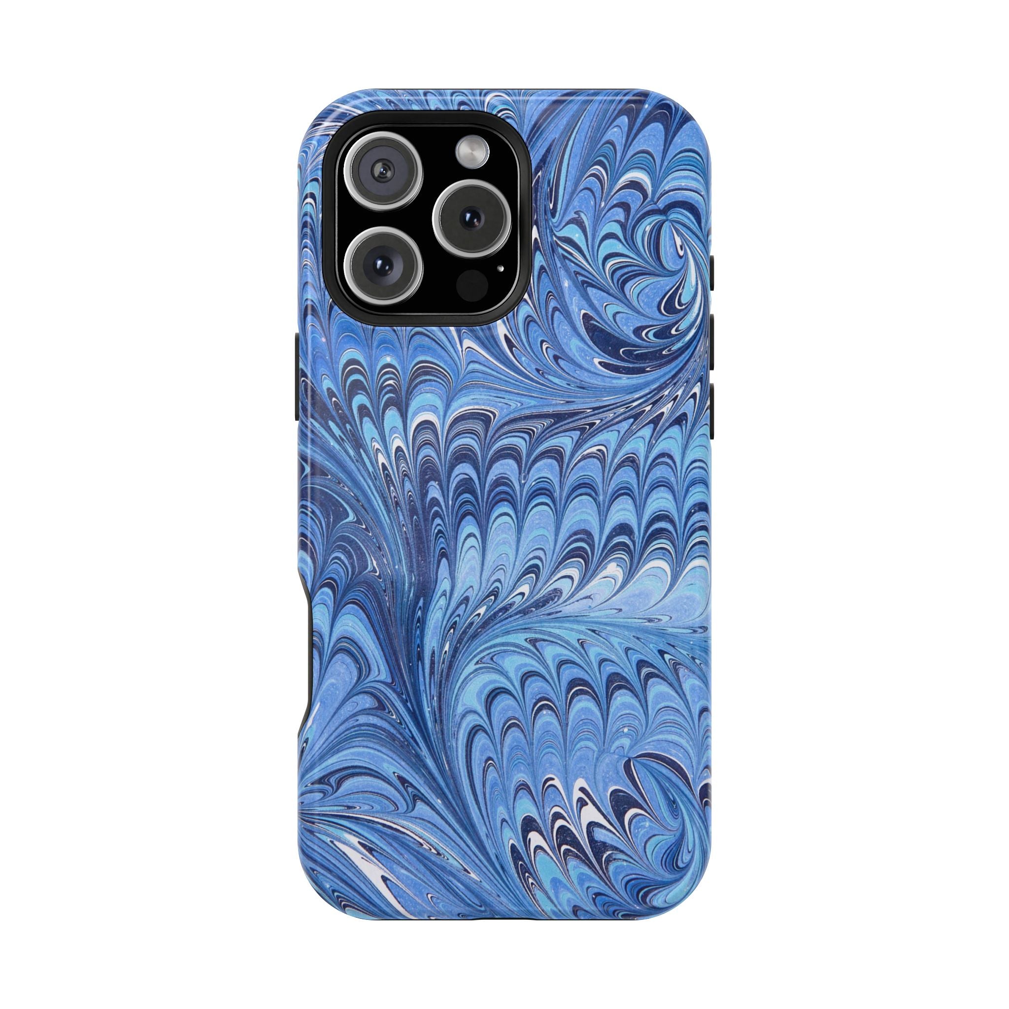 Blue Marbled Swirl Phone Case - Dual Layer Case
