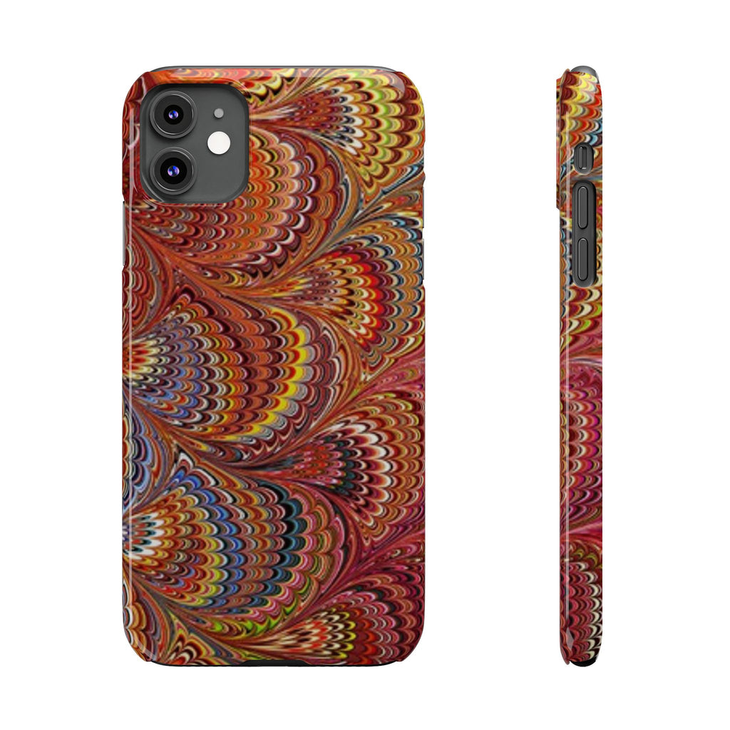 Italian Marbled Design, Red and Blue Pallet