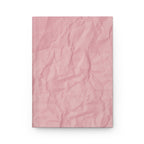 Pink Crinkled Paper Design, Artistic Notebook, Writing Diary, Lined - Unique Gift