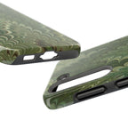 Deep Green Marble Italian Tough Phone Case — Durable Marbled Phone Case