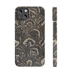 Black Italian Marble Design Slim iPhone 17 + all models Phone Cases