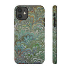 Green Peacock Marbled Phone Case — "Tough Cases" Ultra-Tough Protective Cover
