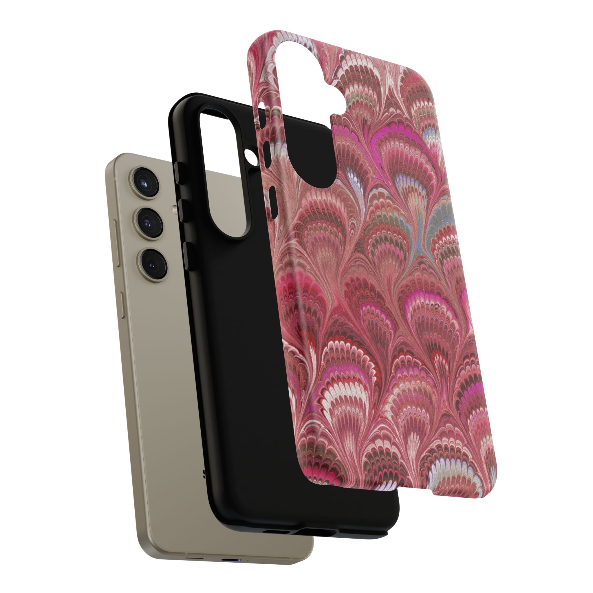 Shades of Pink Marbled Phone Case — Tough Protective Phone Cover