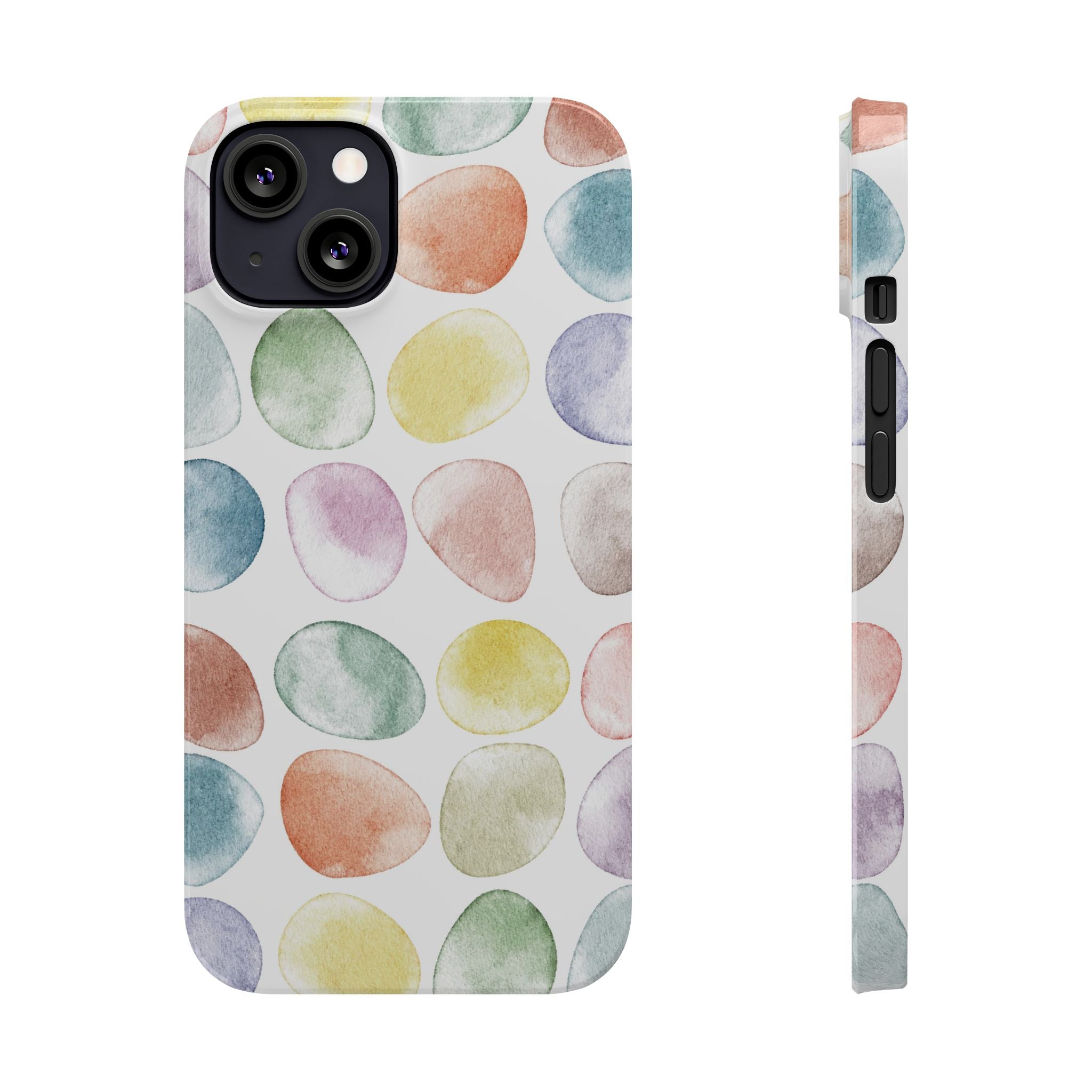 Colorful Watercolor Organic Circle iPhone 17 + many models Phone Cases