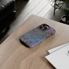 Lavender Marbled Peacock Durable Phone Case - Matte or Glossy