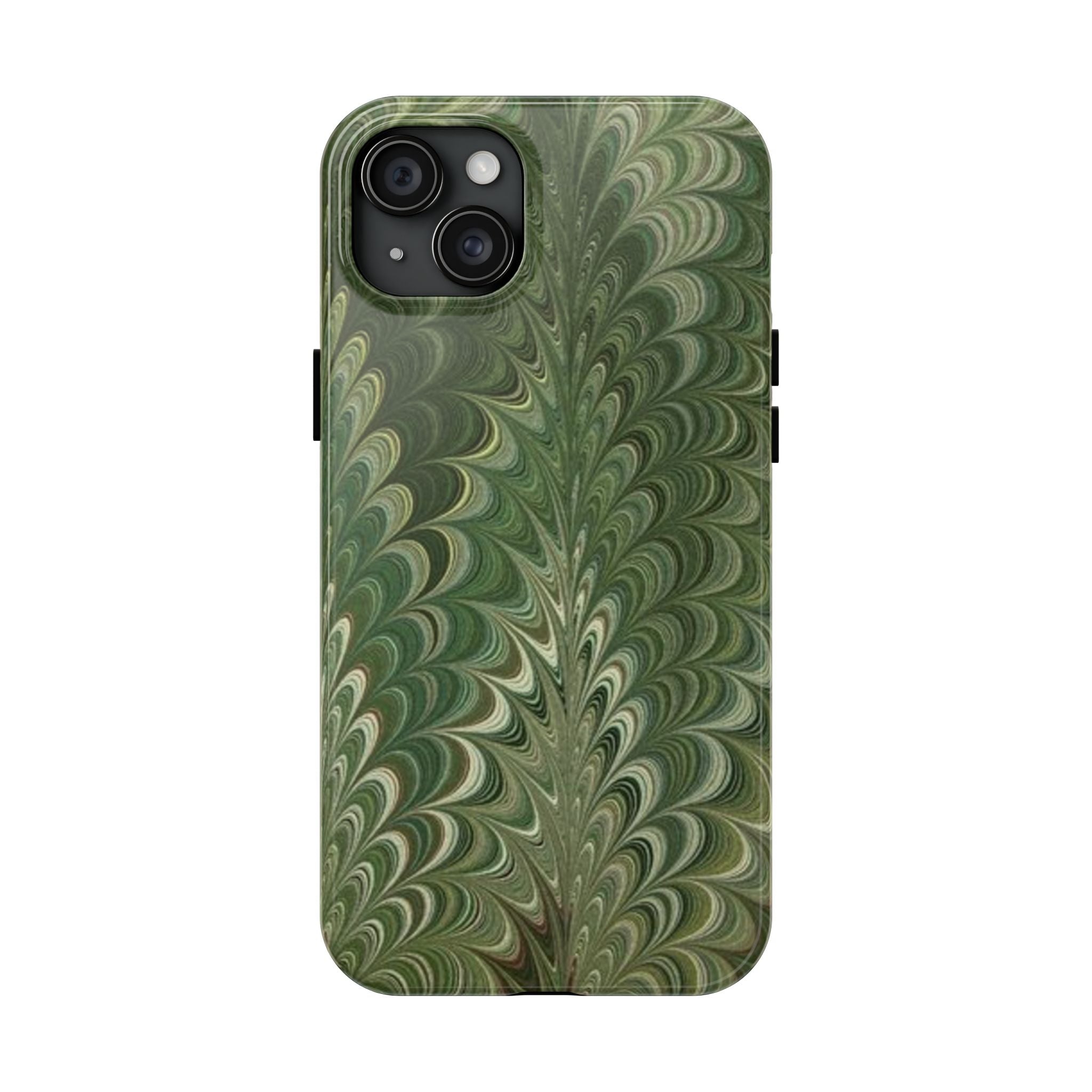 Deep Green Marble Italian Durable Phone Case