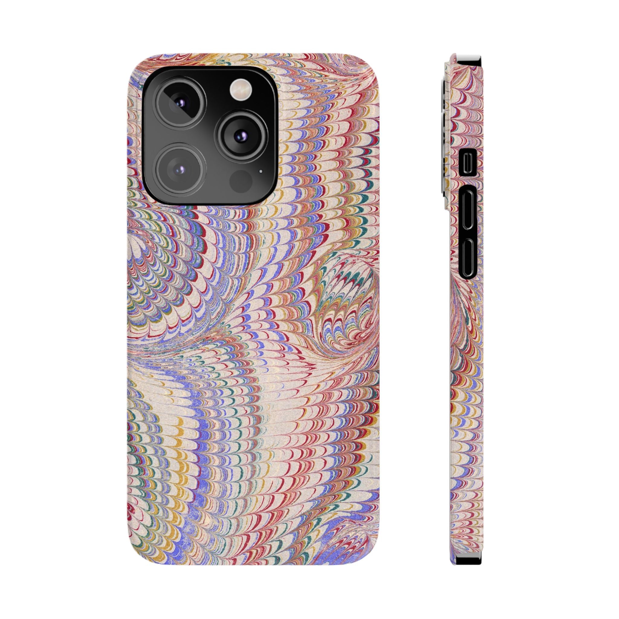 Pink Pastel Marbled Design, Italy Feather IPHONE17 + All Phone Cases