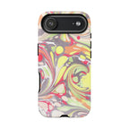 Yellow and Pink Swirl Marbled Italian Phone Case - Dual Layer - Matte or Glossy