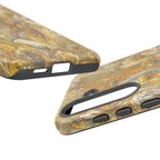 Golden Yellow Marbled Italian Phone Case - Dual Layer - Matte or Glossy