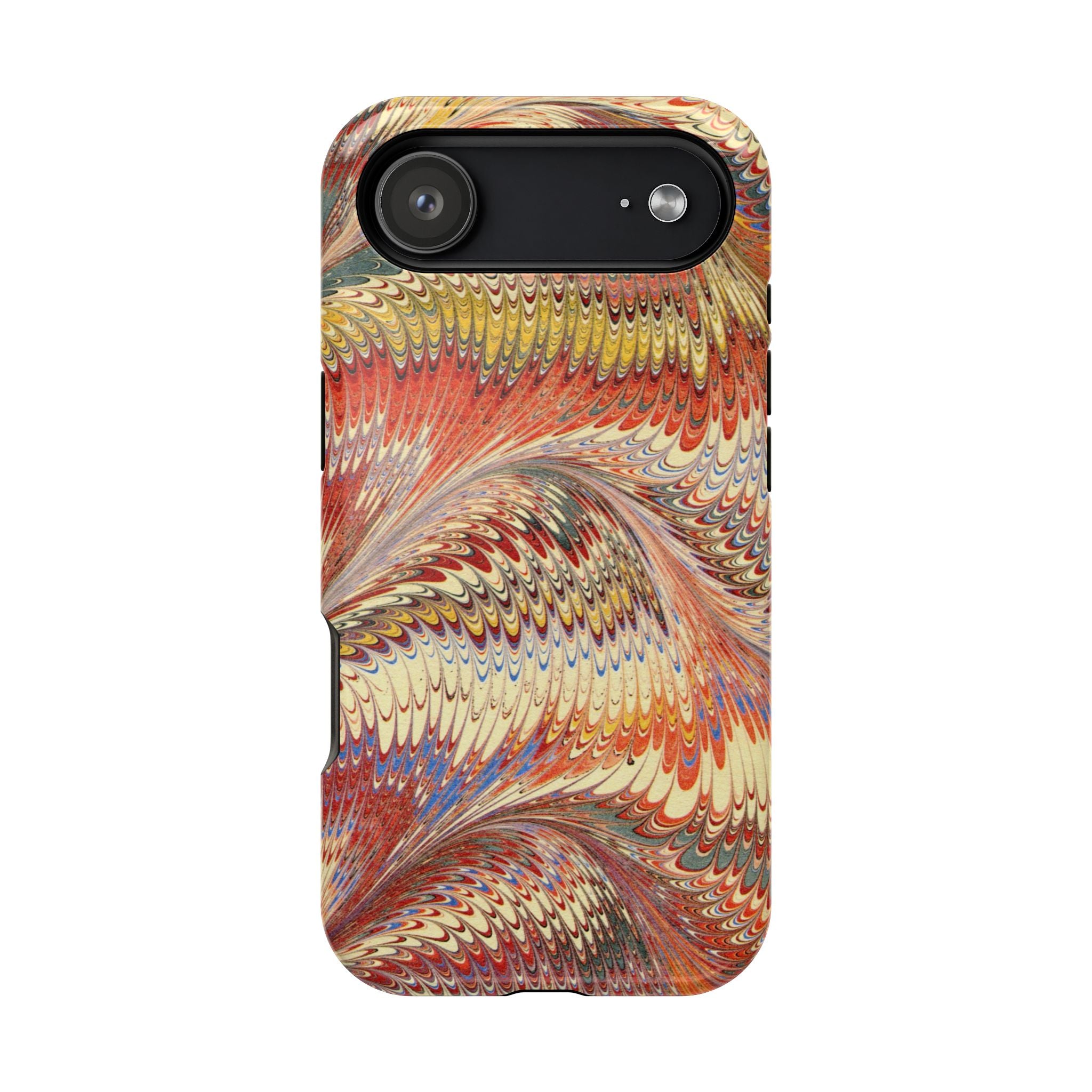 Rust and Gold Italian Vintage Marble Design Durable Phone Case for Apple + Samsung