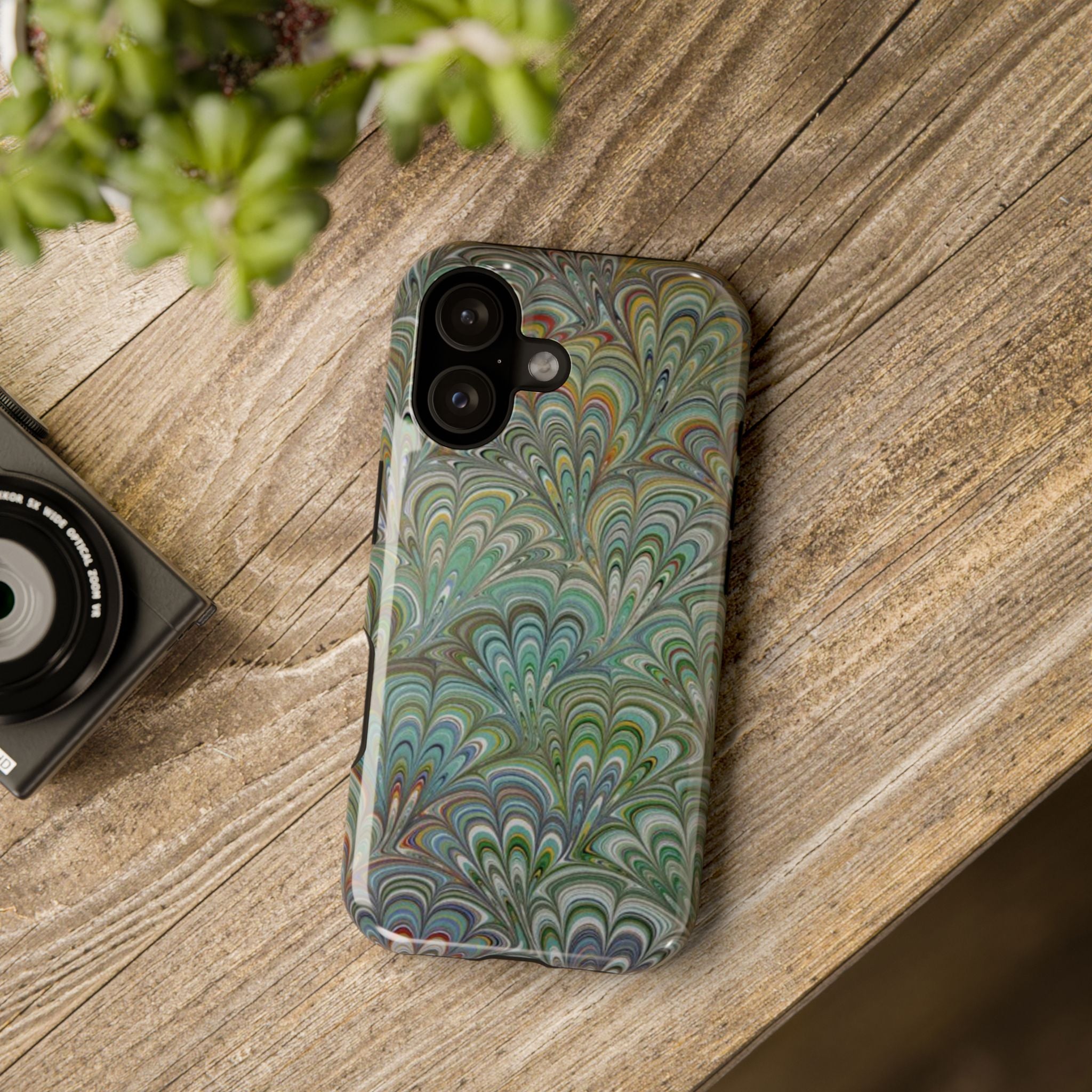 Italian Peacock Green Highly Durable Phone Case for Apple + Samsung