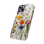 Floral Phone Cases, Slim Protective Cover, Pressed Flowers Design, iPhone 17 Case, Botanical Phone Accessories, Floral Theme Phone Case