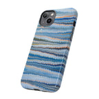 Blue Marbled Phone Cases iPhone 16 + Samsung + Apple + Google - all models, Vintage Marbled Design - Tough Cases