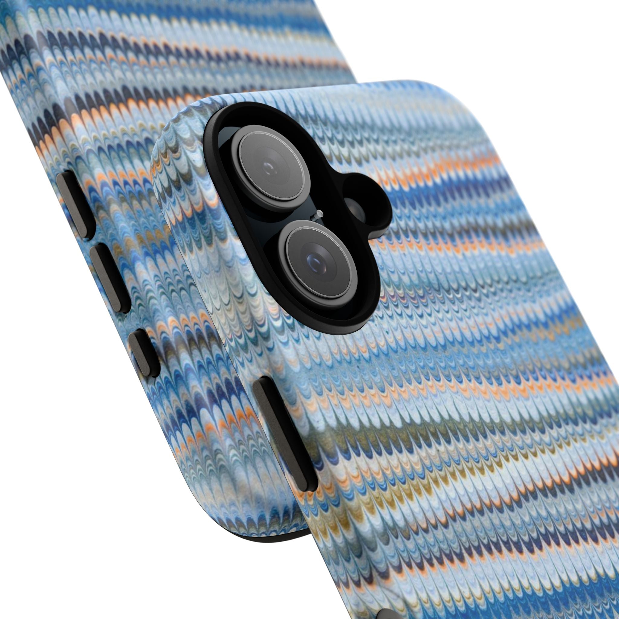 Blue Marbled Phone Cases iPhone + Samsung - all models, Vintage Marbled Design - Tough Cases