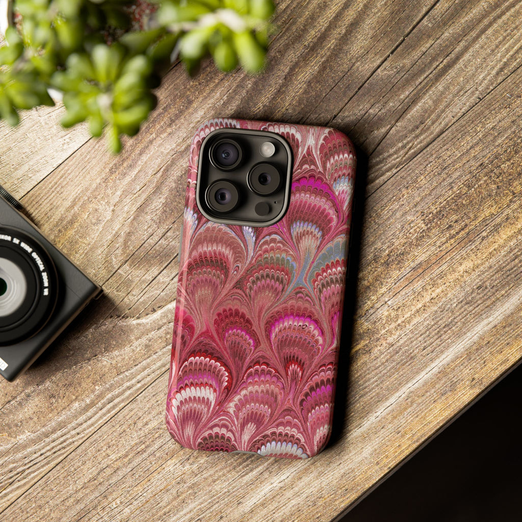 Shades of Pink Marbled Phone Case — Tough Protective Phone Cover