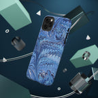 Blue Marbled Swirl Phone Case - Dual Layer Case