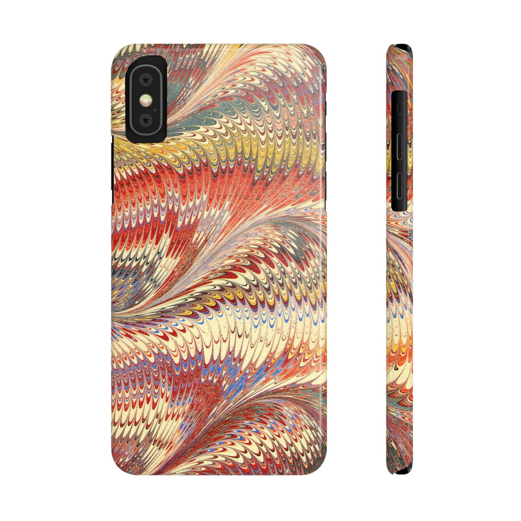 Marbled Design, Italy Feather Phone Case, Multi-Color, iPHONE16 Phone Cases and all sizes