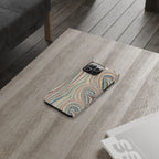 Italian Vintage Marbled Paper Design on iPhone Cases, Artistic Protection for Your Device in Elegant Beige, Blue, Burgundy