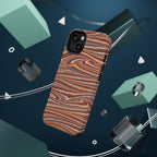 Neutrals Burgundy, Beige, Rust Hues Italian Vintage Marble Design Phone Case for Apple + Samsung