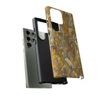 Golden Yellow Marbled Italian Phone Case - Dual Layer - Matte or Glossy