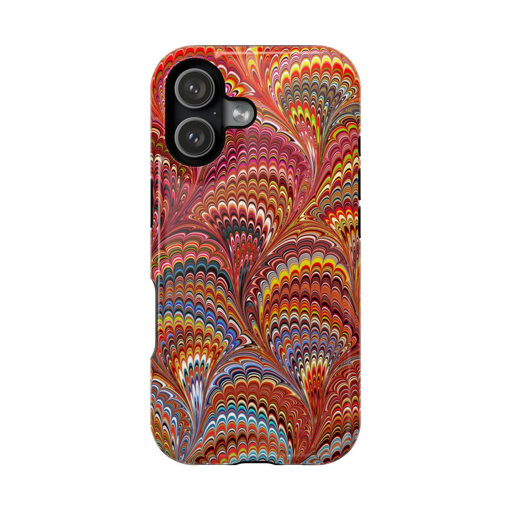 Red, Blue, and Yellow Marbled Phone Dual Layer Phone Case