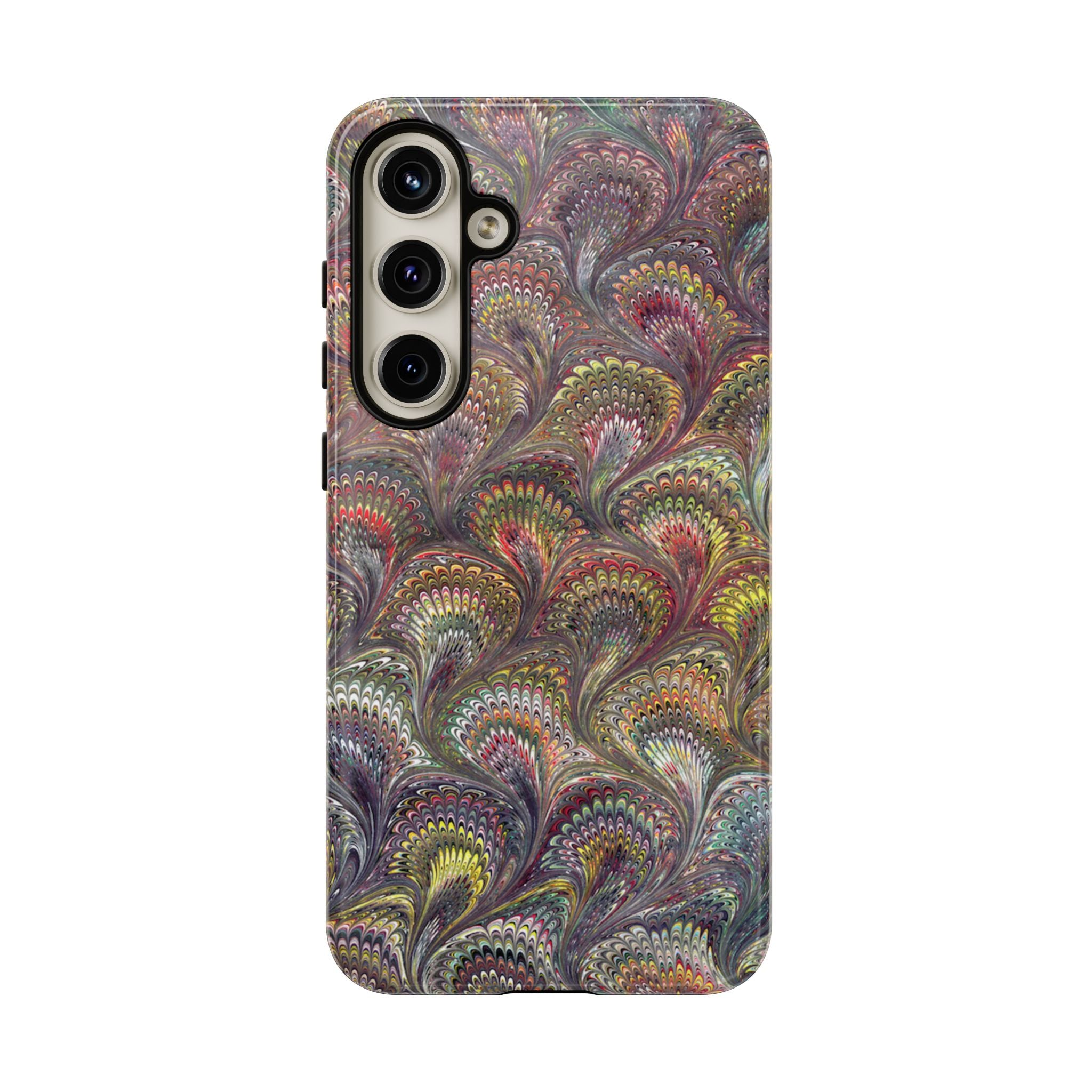 Vintage Marbled Tough Phone Case, Multi-Color Dual Case