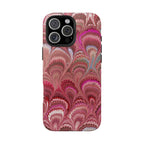 Pretty in Pink - Peacock Marble Italian Tough Phone Case — Durable Marbled Phone Case