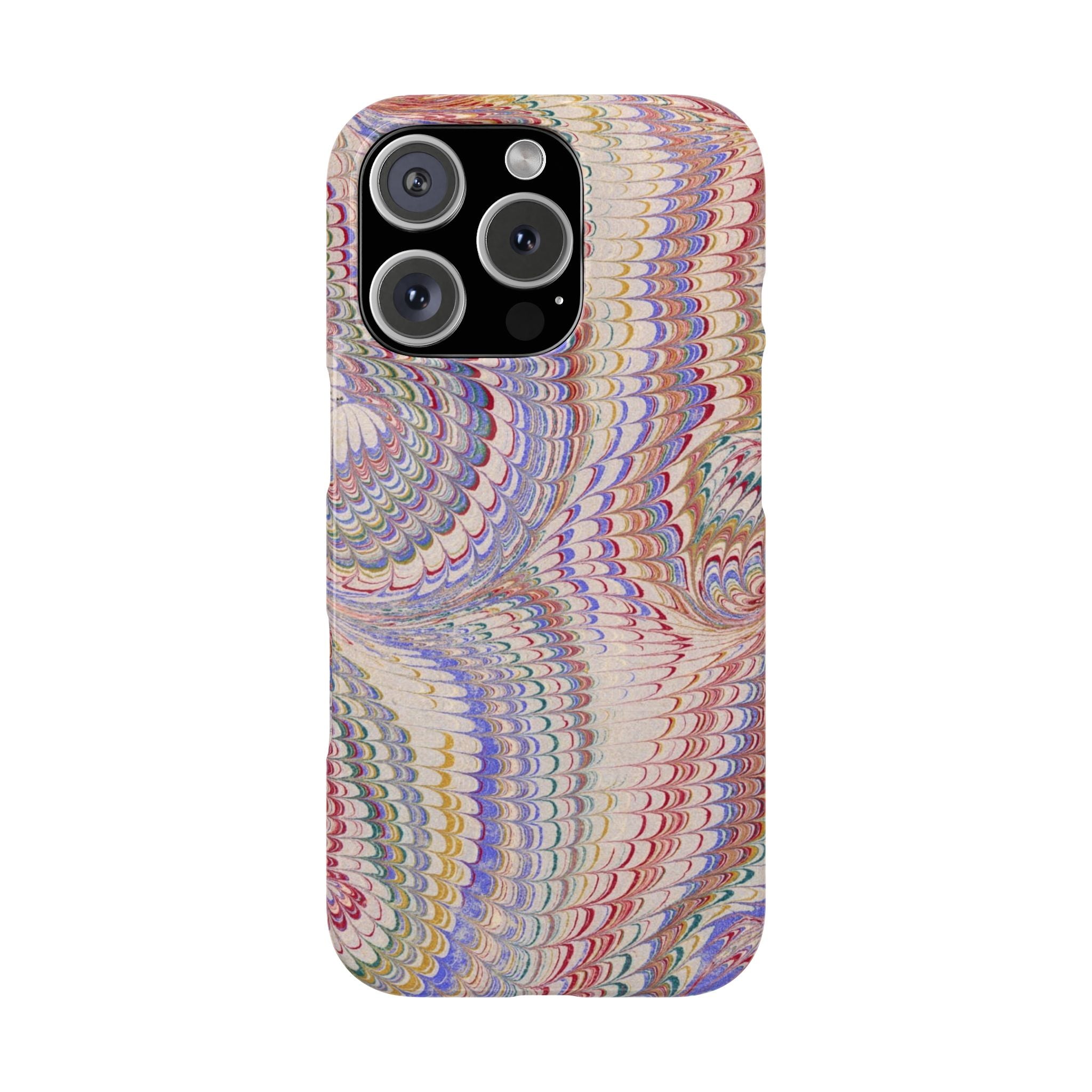 Pink and Lavender Marbled Swirl - Single Layer Slim Phone Case