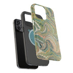 Green Pastel Italian Marble Design Magnetic MAG SAFE High Impact iPhone Cases