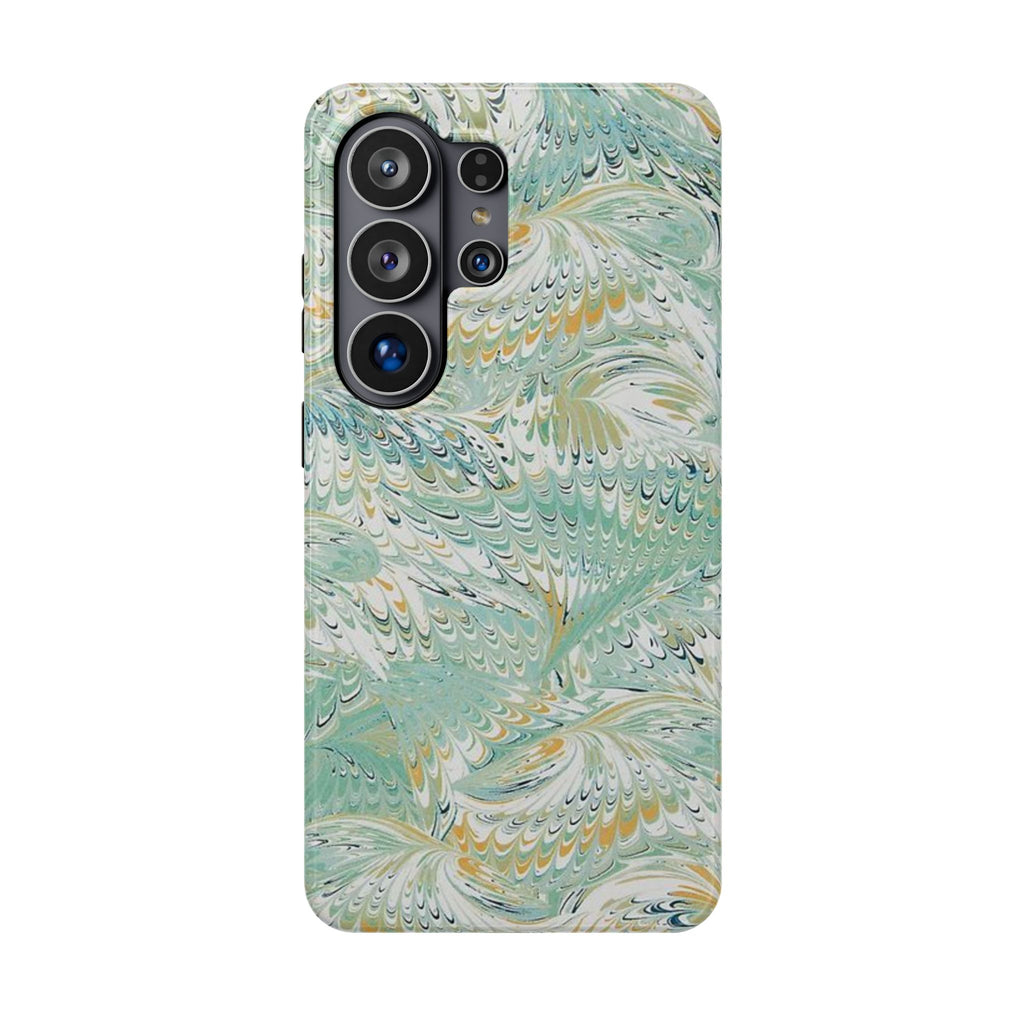 Mint Green Marbled Swirl Phone Case - Dual Layer