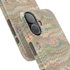 Beige Swirl Marbled Feather Phone Case