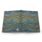 Vintage Italian Marbled Hardcover Journal - Blue and Green