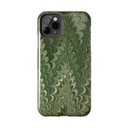 Deep Green Marble Italian Tough Phone Case — Durable Marbled Phone Case