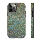 Green Peacock Marbled Phone Case — "Tough Cases" Ultra-Tough Protective Cover